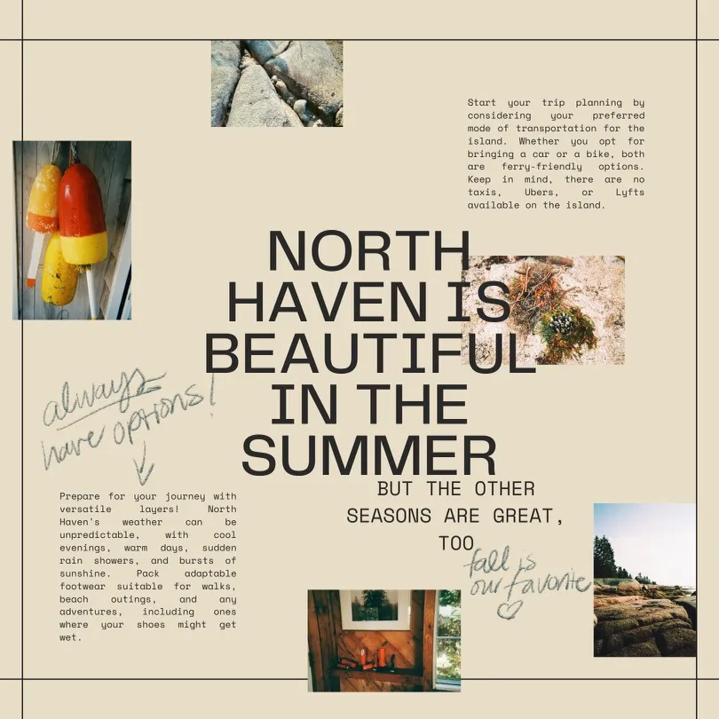 Trip planning: North Haven is beautiful in the summer, but the other seasons are great too. Tips on weather, what to pack, and transportation options